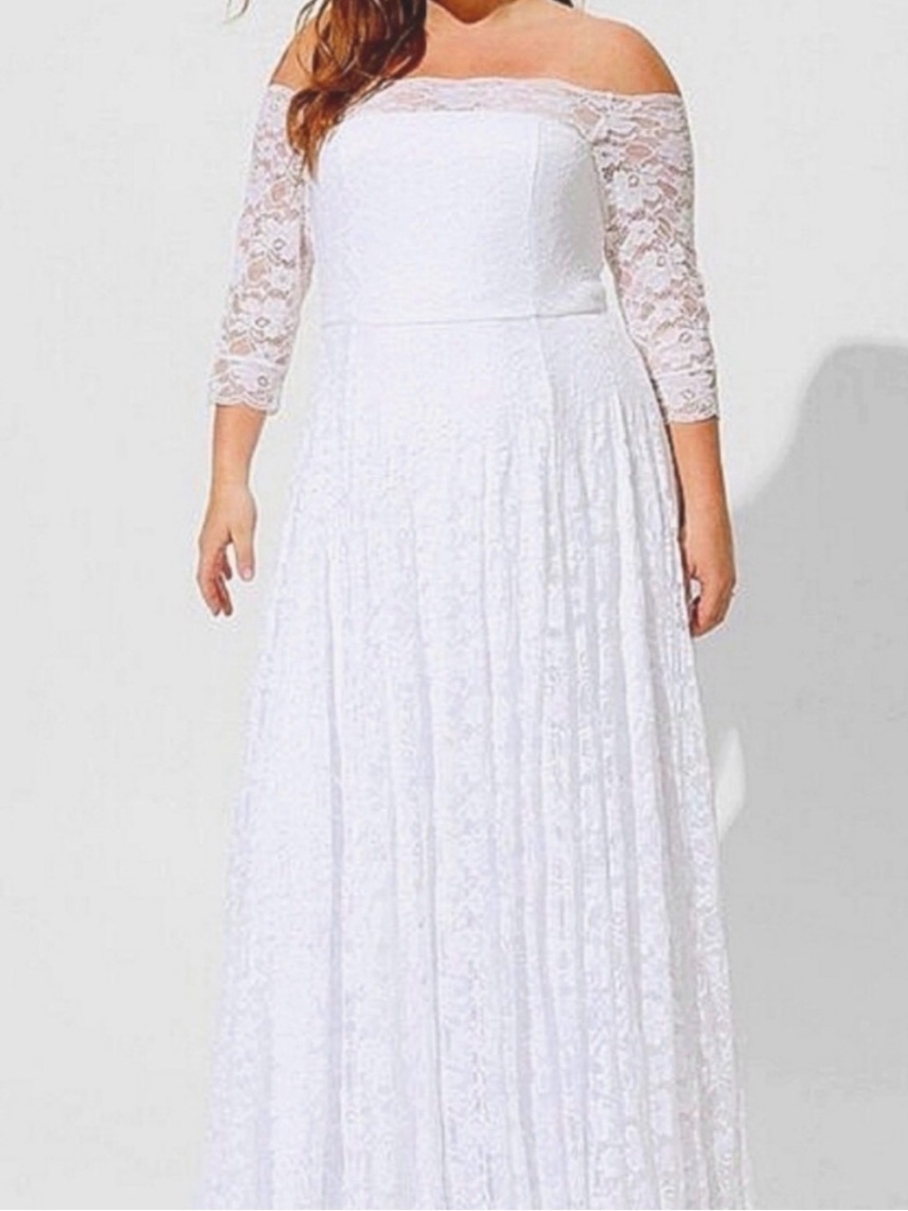 NWT Torrid Ever After White Lace Off Shoulder Wedding Dress size 10 bridal bride